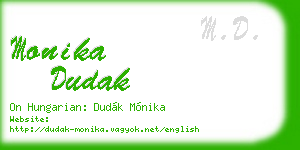 monika dudak business card